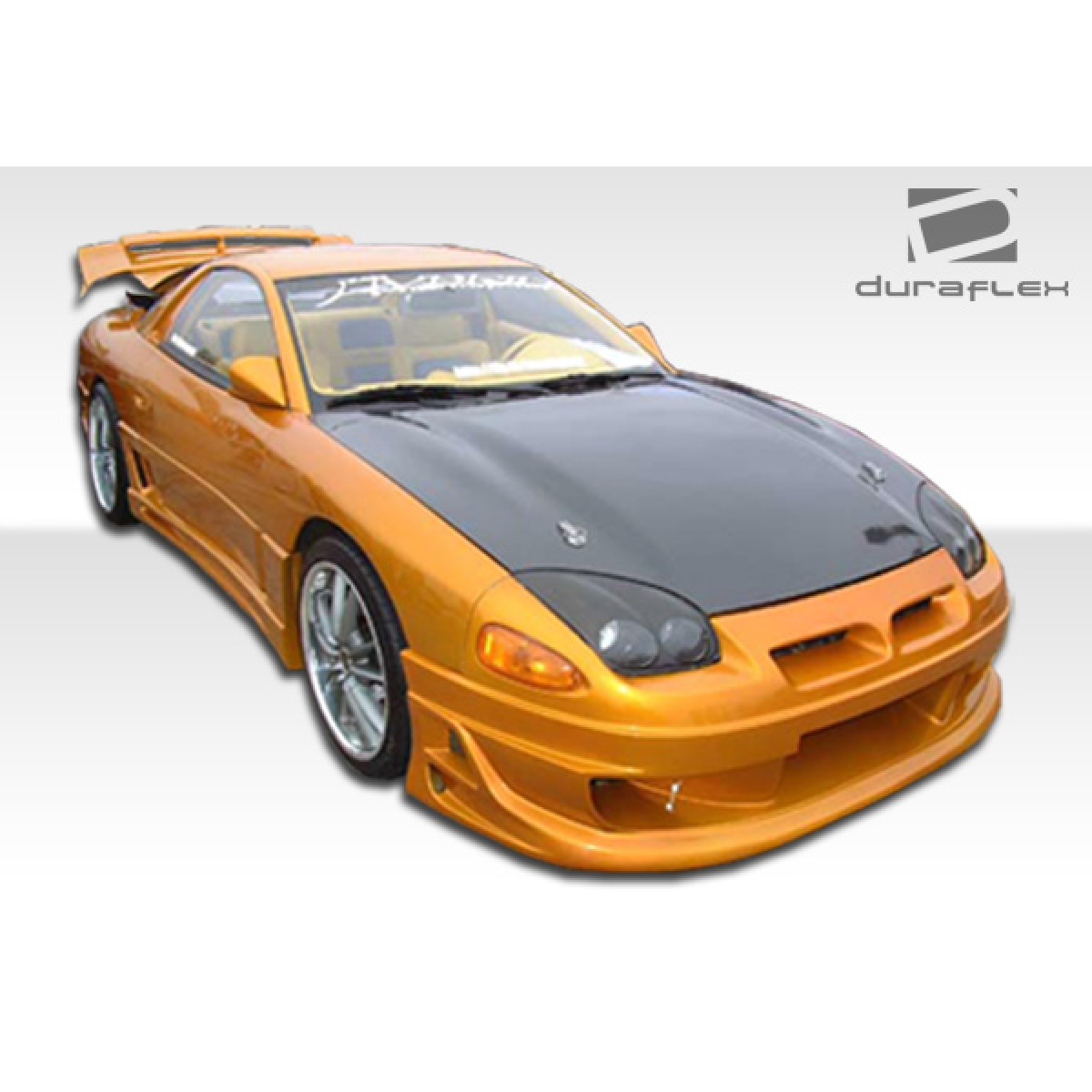 Modify your Mitsubishi 3000GT 1991 with our Exterior/Complete Body Kits - Front angle of a modified orange vehicle