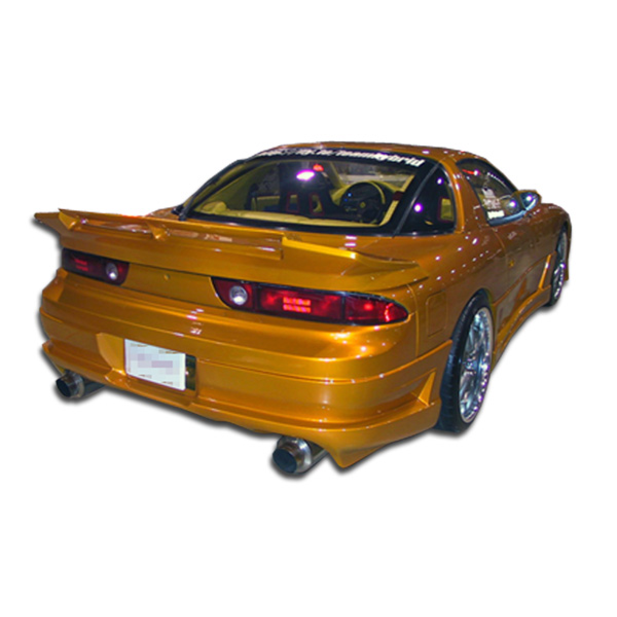 Modify your Mitsubishi 3000GT 1991 with our Exterior/Rear Bumpers or Lips - Rear view at a slight angle showing the bumper