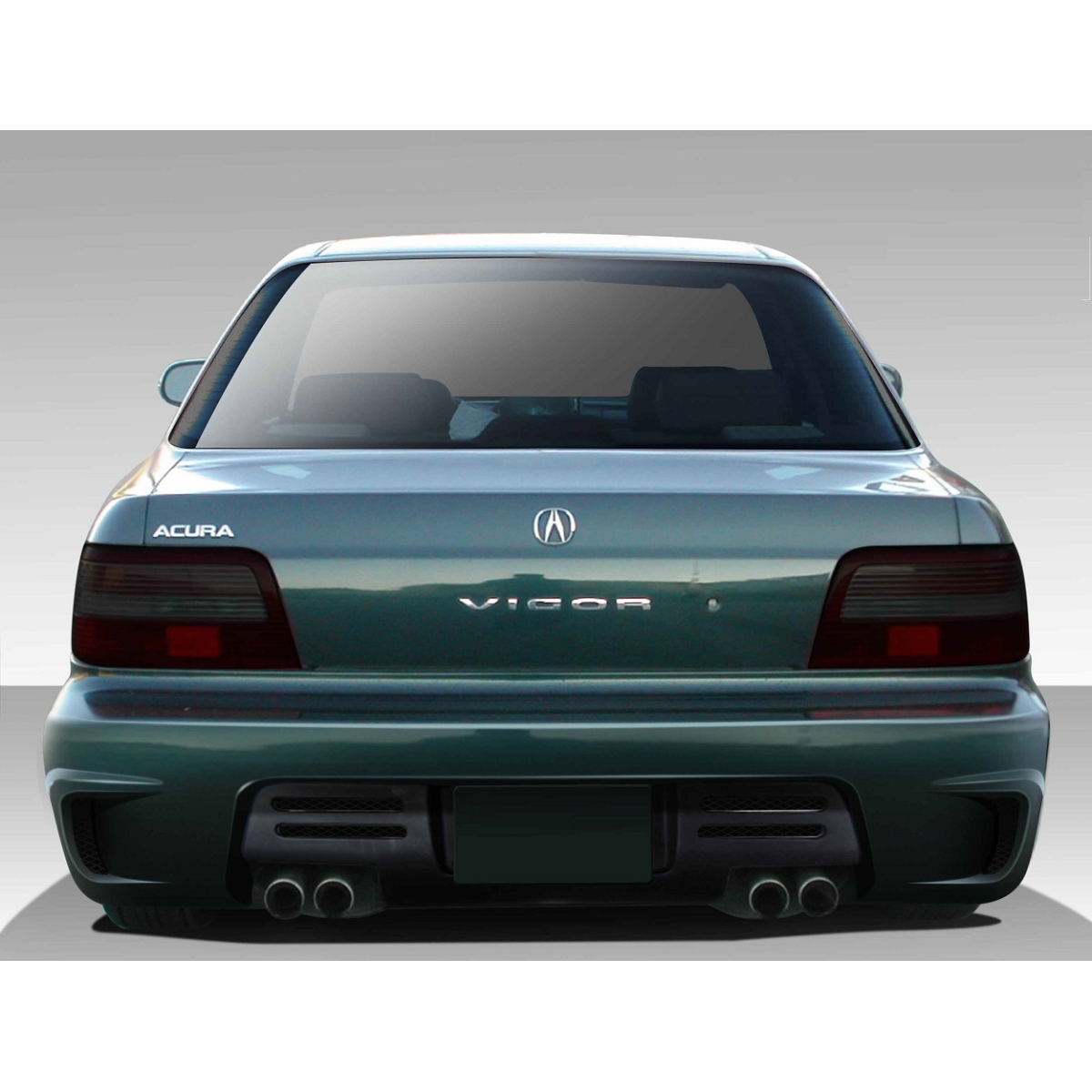 Modify your Acura Vigor 1992 with our Exterior/Rear Bumpers or Lips - Image shows rear view at a straight angle