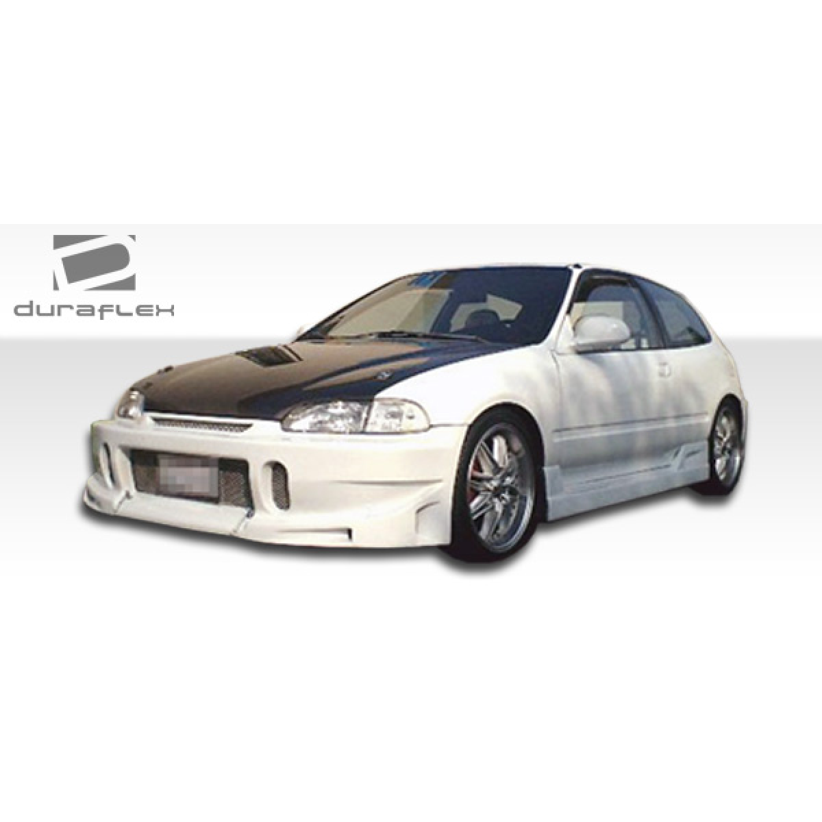 Modify your Honda Civic 1992 with our Exterior/Side Skirts - Front three quarter view of the vehicle