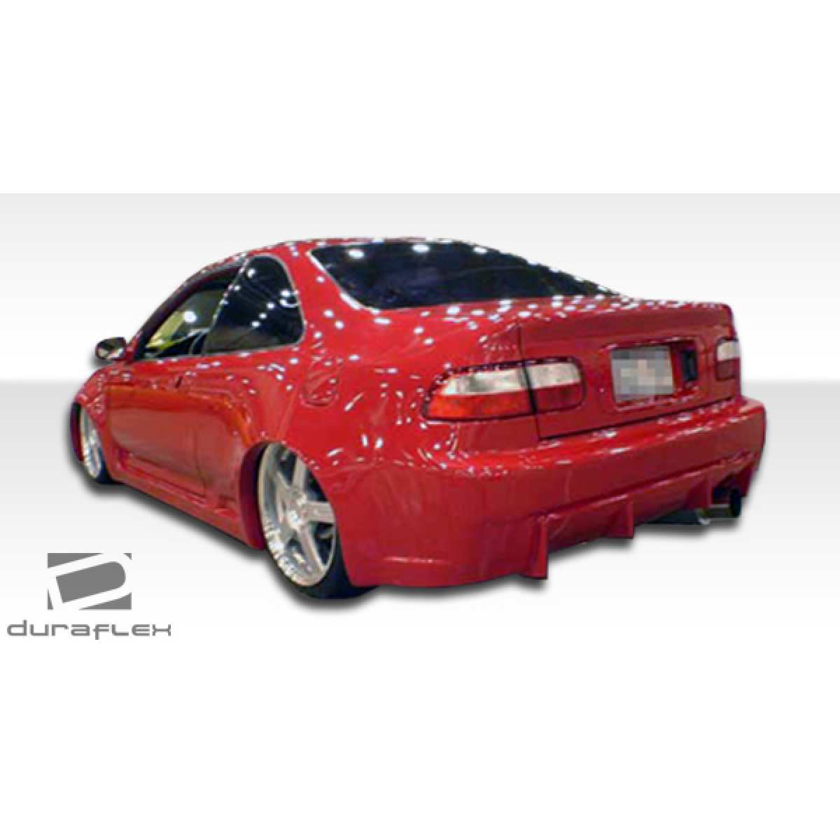 Modify your Honda Civic 1992 with our Exterior/Side Skirts - The view shows the part from a rear angle