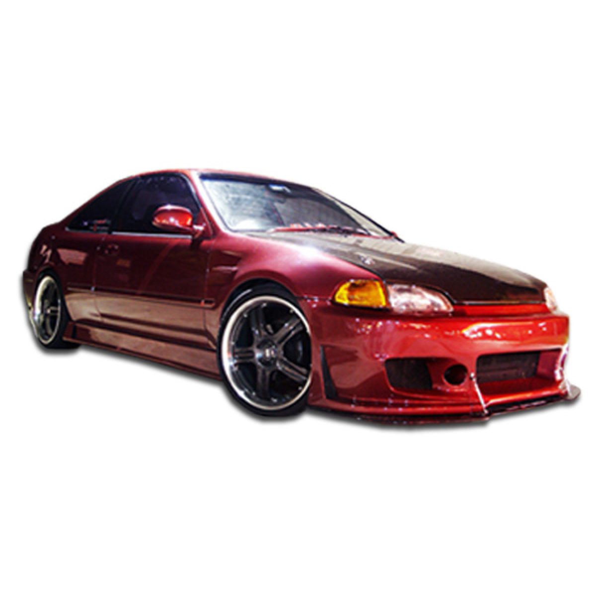 Modify your Honda Civic 1992 with our Exterior/Front Bumpers - Front angle view of the vehicle