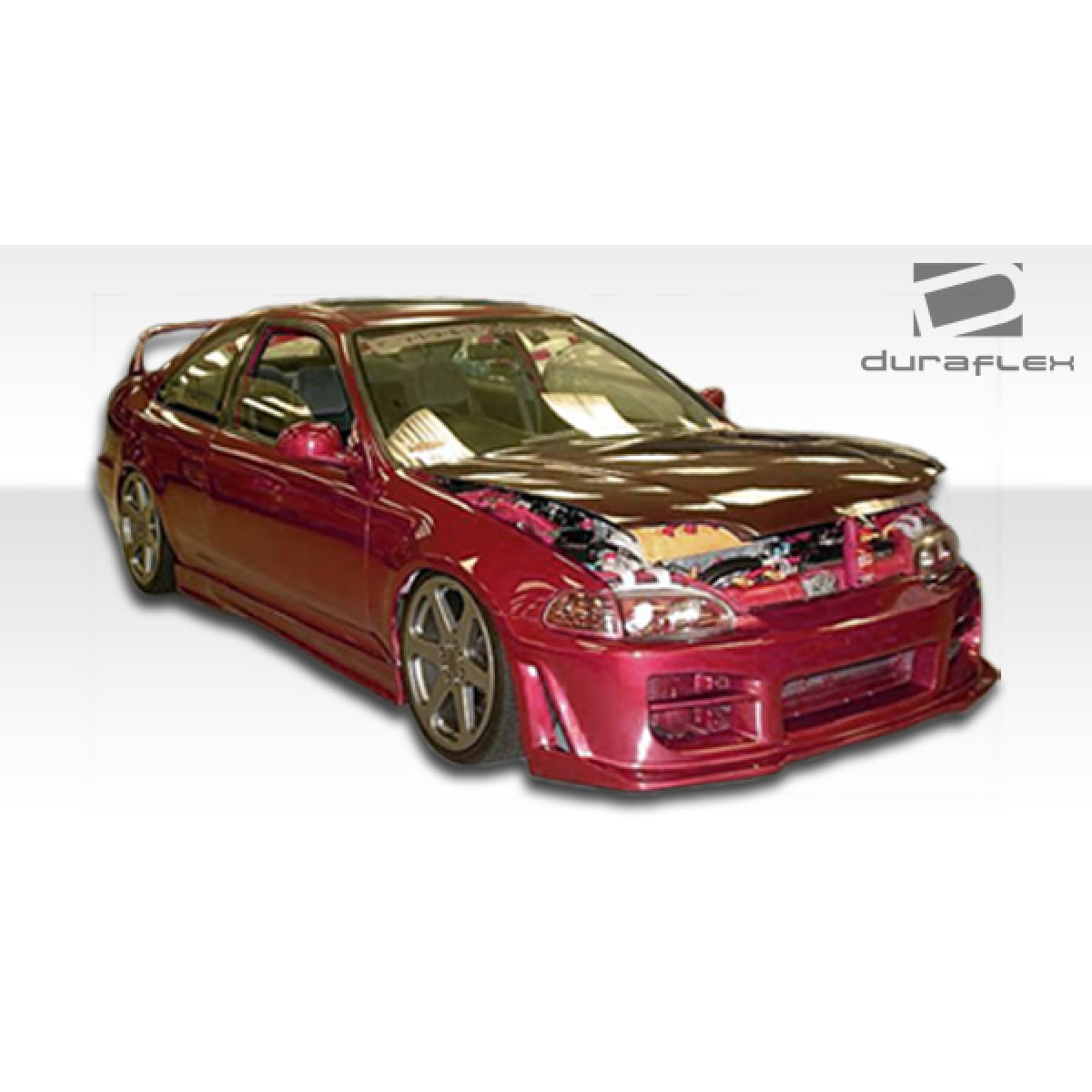 Modify your Honda Civic 1992 with our Exterior/Side Skirts - Front quarter angle view of vehicle