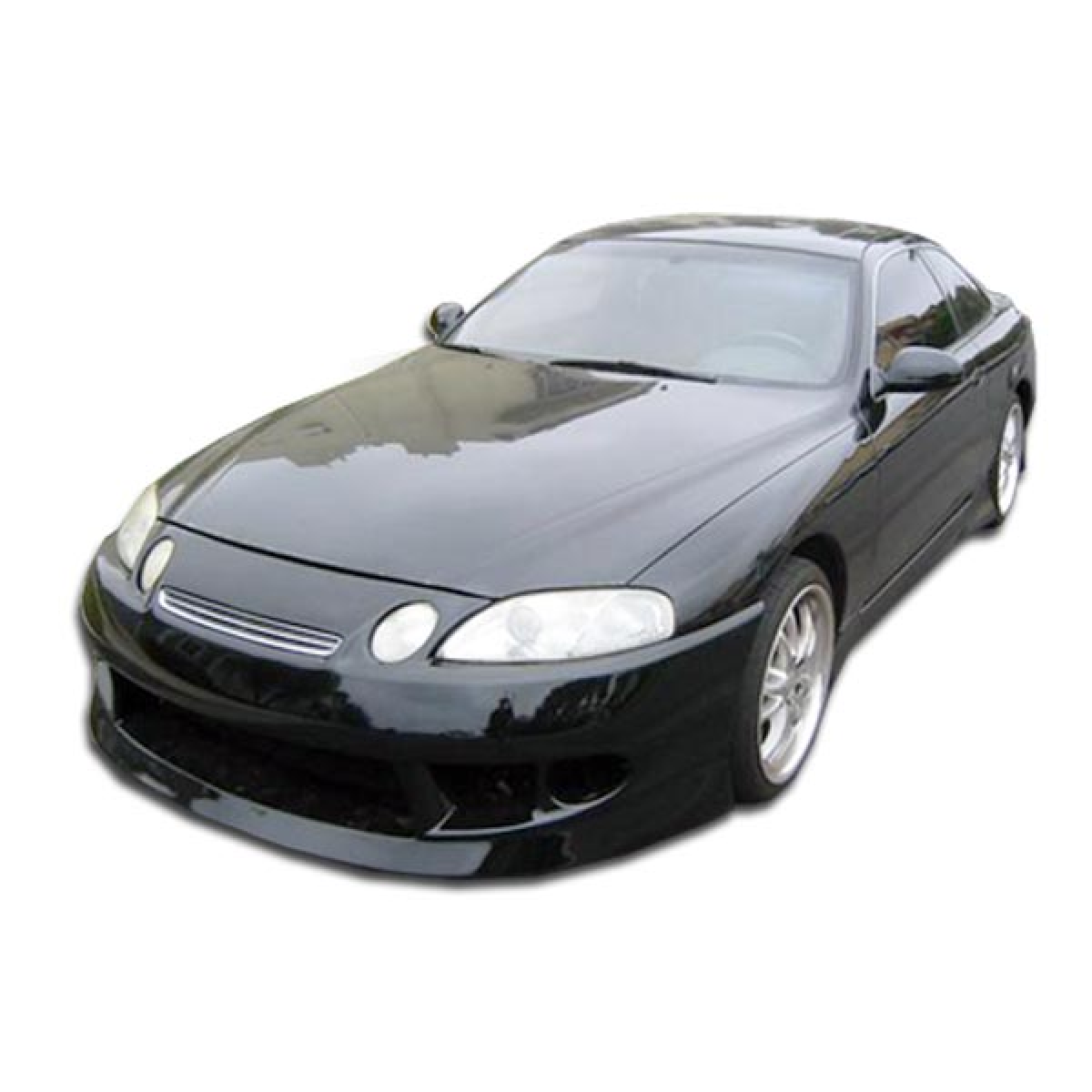 Modify your Lexus SC300 1992 with our Exterior/Front Bumpers or Lips - Front angle view of black sporty car