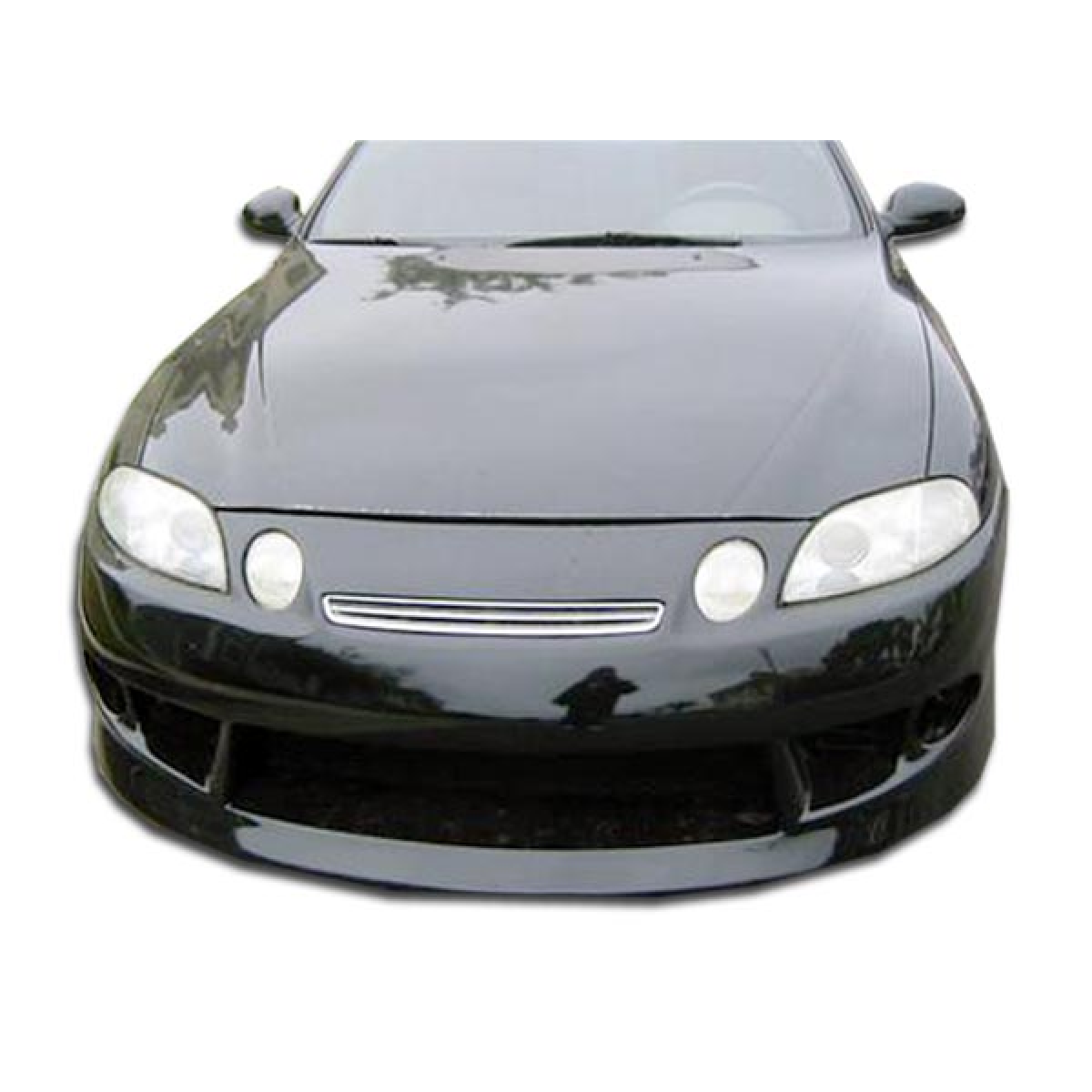 Modify your Lexus SC300 1992 with our Exterior/Front Bumpers or Lips - Front view of a black Lexus SC300 at eye level