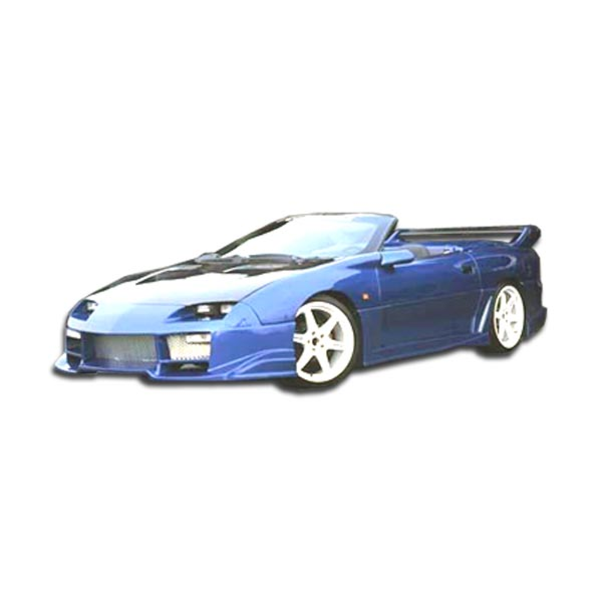 Modify your Chevrolet Camaro 1993 with our Exterior/Front Bumpers or Lips - Front angle view of blue sports car