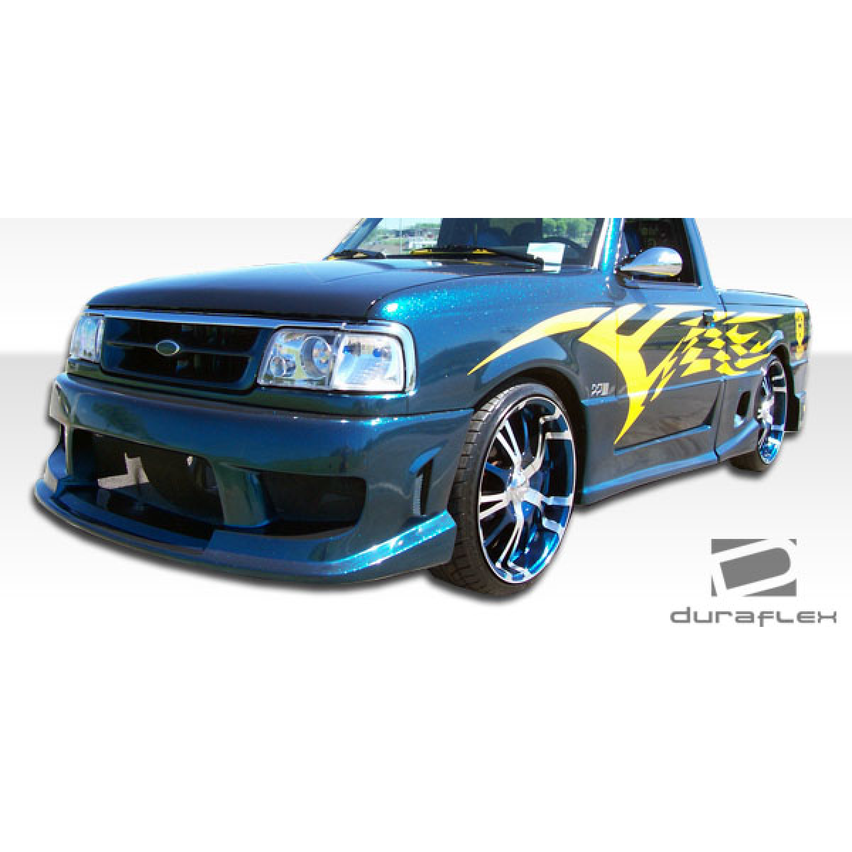 Modify your Ford Ranger 1993 with our Exterior/Front Bumpers or Lips - Front angle view of Ford Ranger bumper