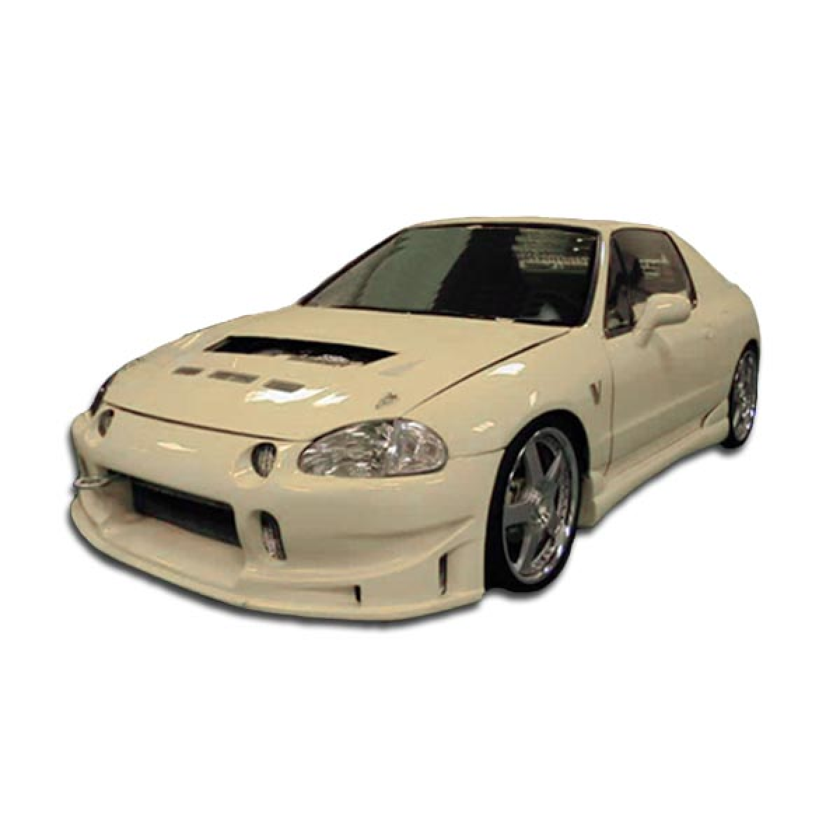 Modify your Honda Civic del Sol 1993 with our Exterior/Complete Body Kits - Front angle view of a modified honda civic