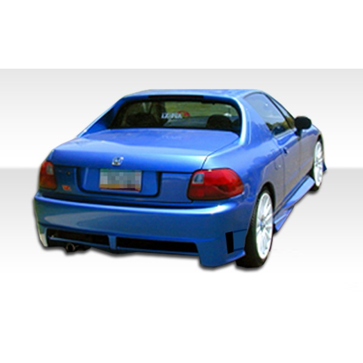 Modify your Honda Civic del Sol 1993 with our Exterior/Complete Body Kits - Rear angle view of vehicle showing bumper part