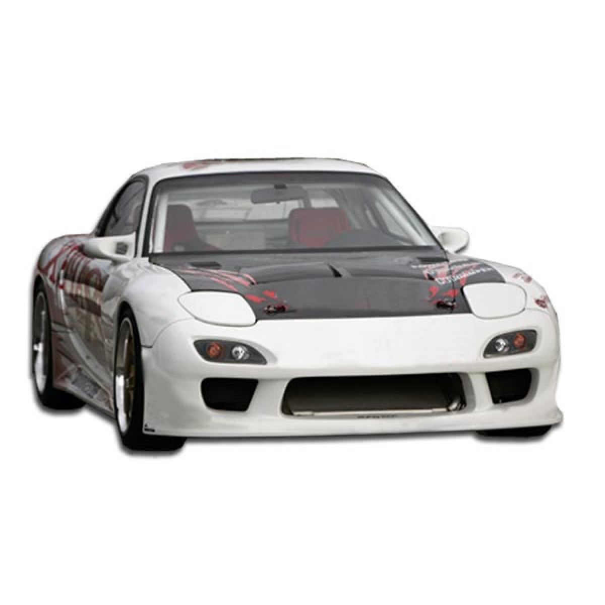 Modify your Mazda RX-7 1993 with our Exterior/Front Bumpers or Lips - Front angle view of the car