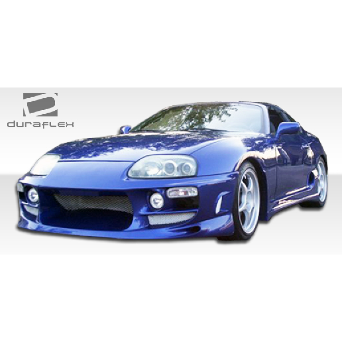 Modify your Toyota Supra 1993 with our Exterior/Side Skirts - Front angle view of a modified Toyota Supra