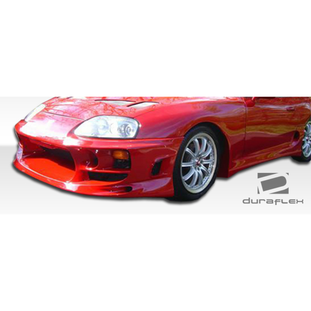 Modify your Toyota Supra 1993 with our Exterior/Side Skirts - Frontal angle of vehicle showing side skirts