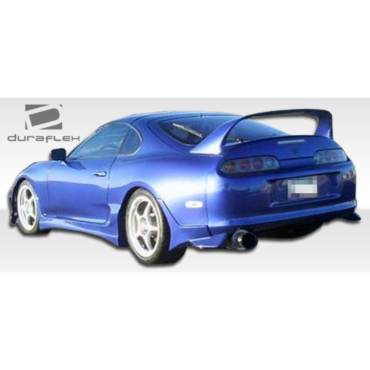 Modify your Toyota Supra 1993 with our Exterior/Side Skirts - Image shows rear three quarter angle of vehicle