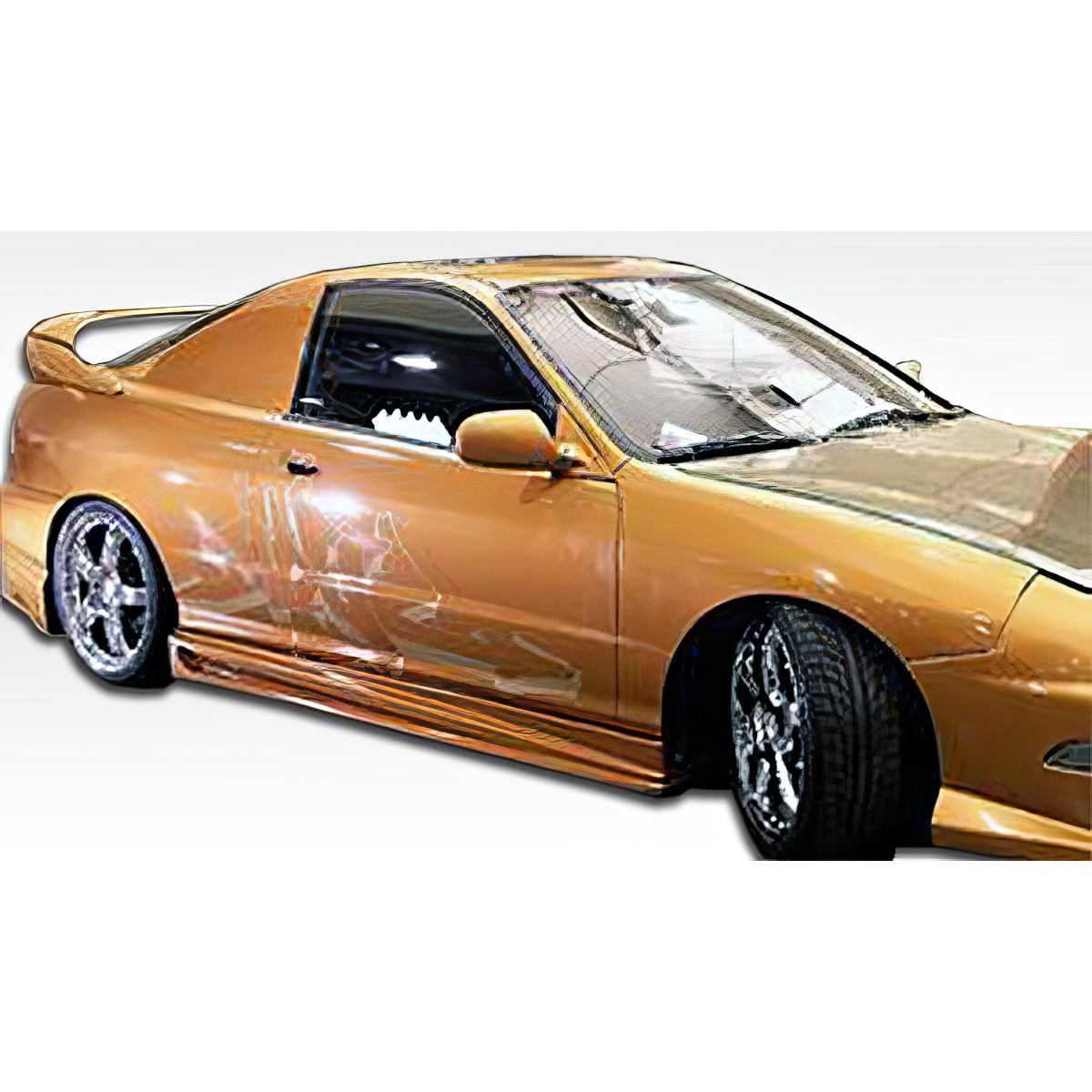 Modify your Acura Integra 1994 with our Exterior/Complete Body Kits - Side angle view of vehicle highlighting side skirt