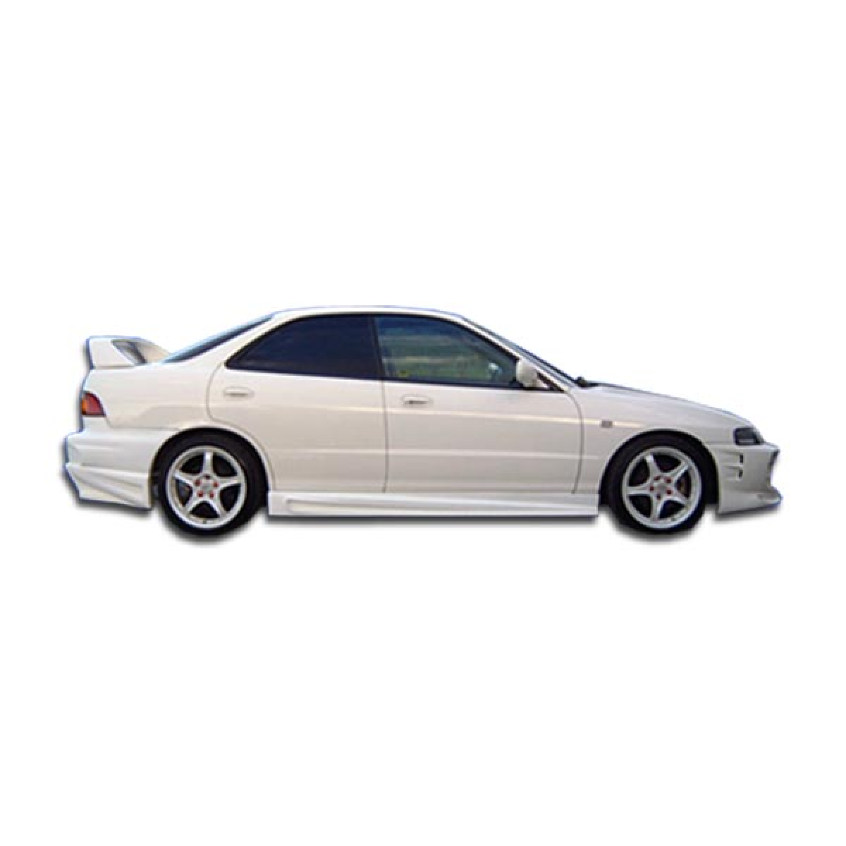 Modify your Acura Integra 1994 with our Exterior/Side Skirts - Side view of the vehicle showing the side skirts