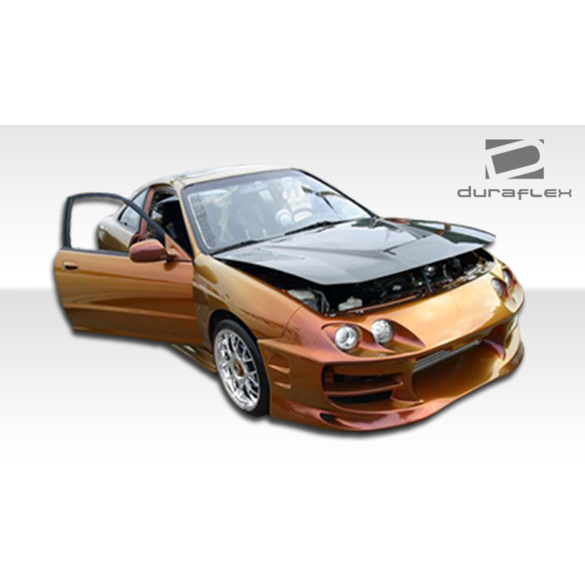 Modify your Acura Integra 1994 with our Exterior/Front Bumpers or Lips - Front three quarter angle view of the car