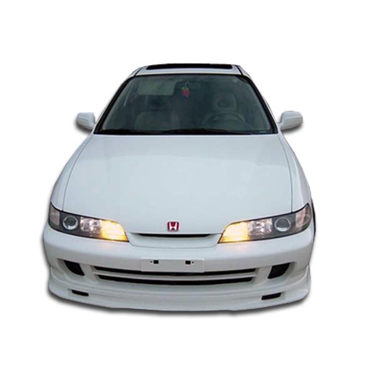 Modify your Acura Integra 1994 with our Exterior/Hoods - Front view of vehicle angled straight on