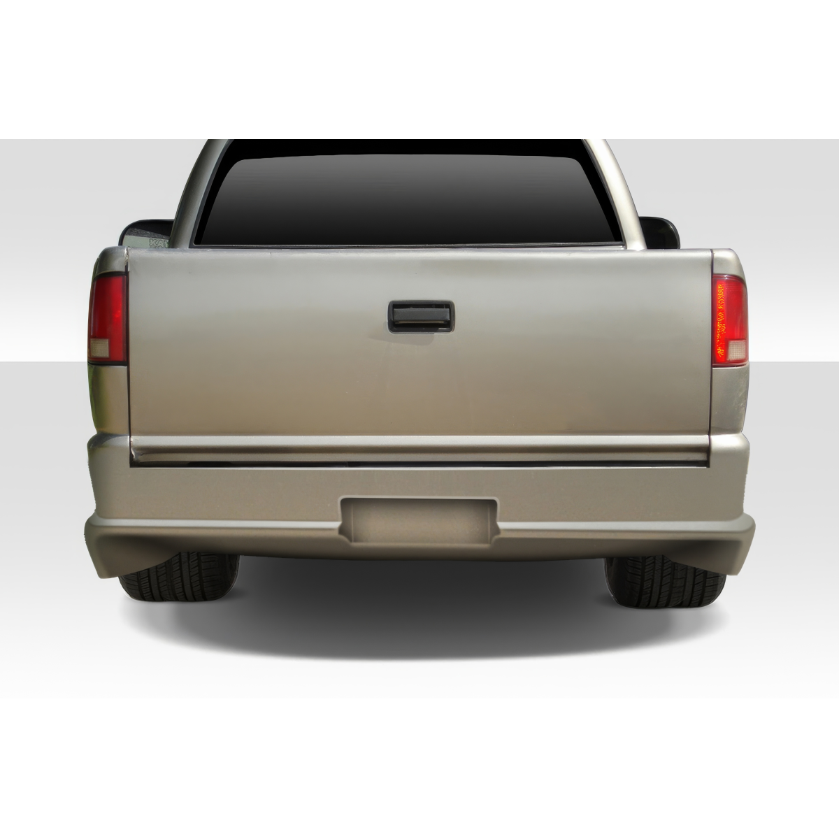 Modify your Chevrolet S10 1994 with our Exterior/Complete Body Kits - Rear view of bumper at straight angle