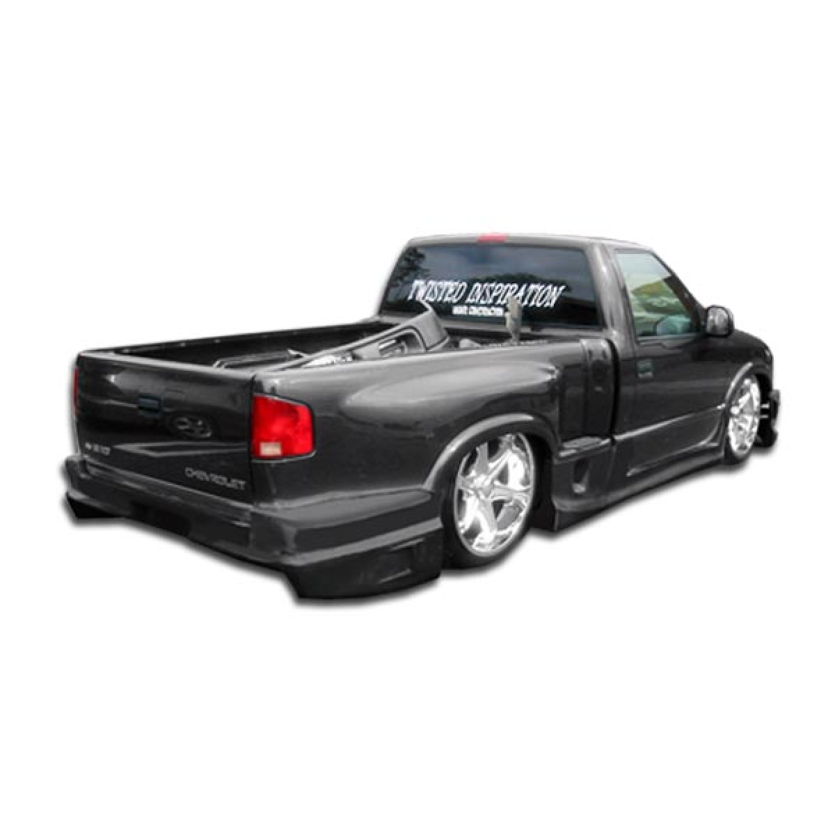 Modify your Chevrolet S10 1994 with our Exterior/Complete Body Kits - Rear angle view of the vehicle showcasing the bumper