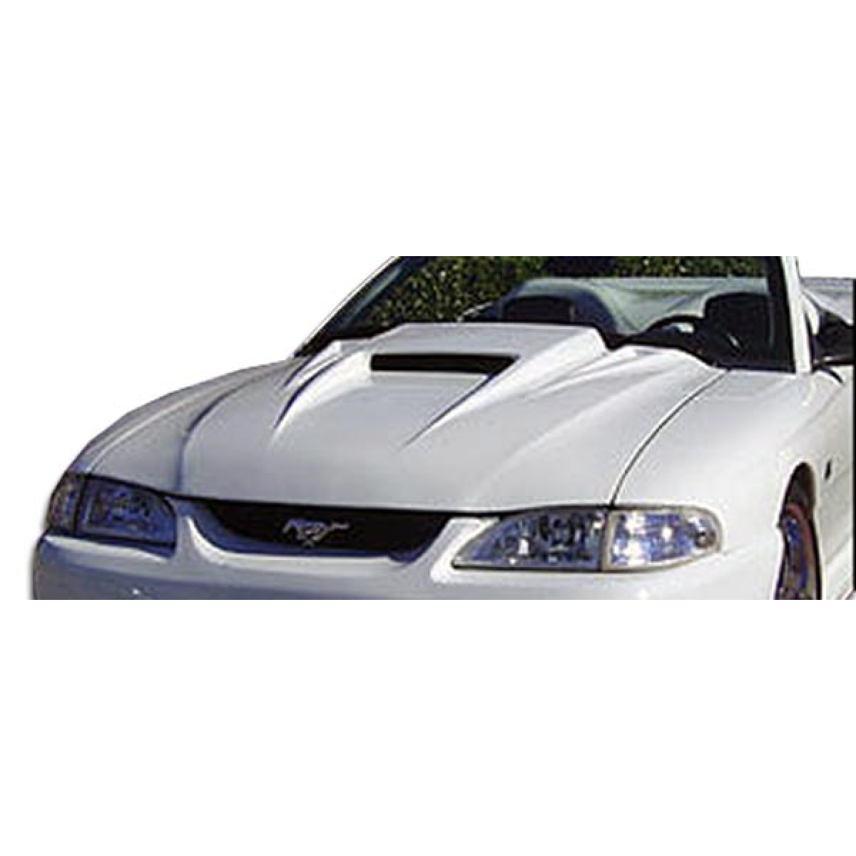 Modify your Ford Mustang 1994 with our Exterior/Hoods - Part visible at a frontal top angle