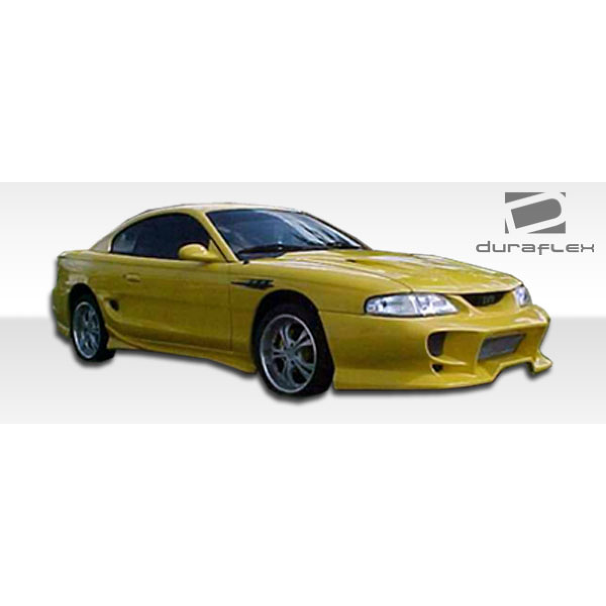 Modify your Ford Mustang 1994 with our Exterior/Complete Body Kits - Side angle view of vehicle showing side skirts