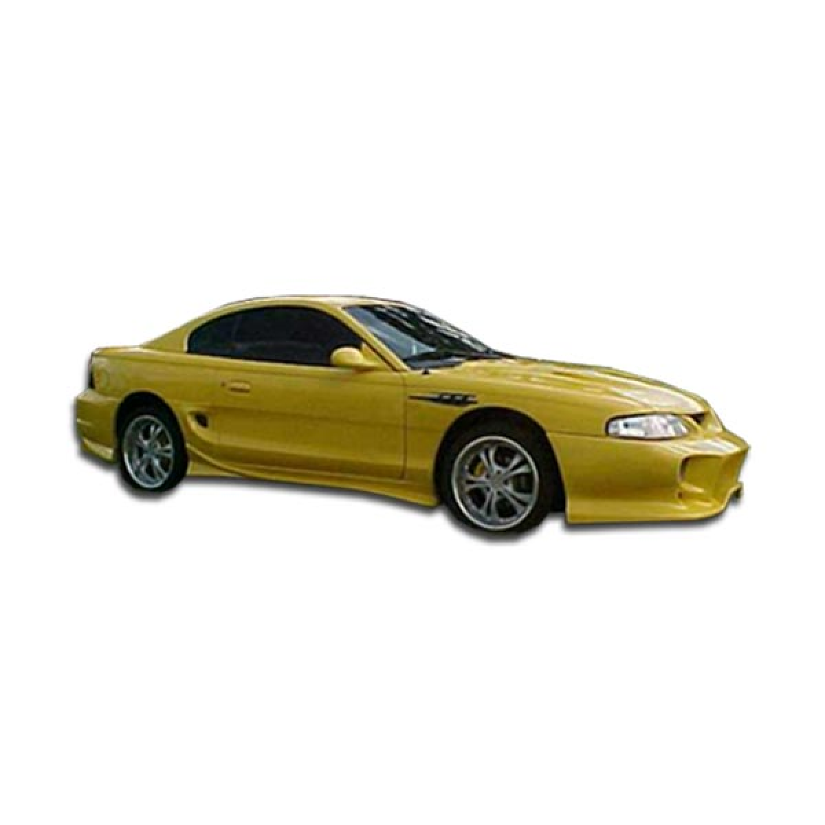 Modify your Ford Mustang 1994 with our Exterior/Complete Body Kits - Side view of yellow ford mustang