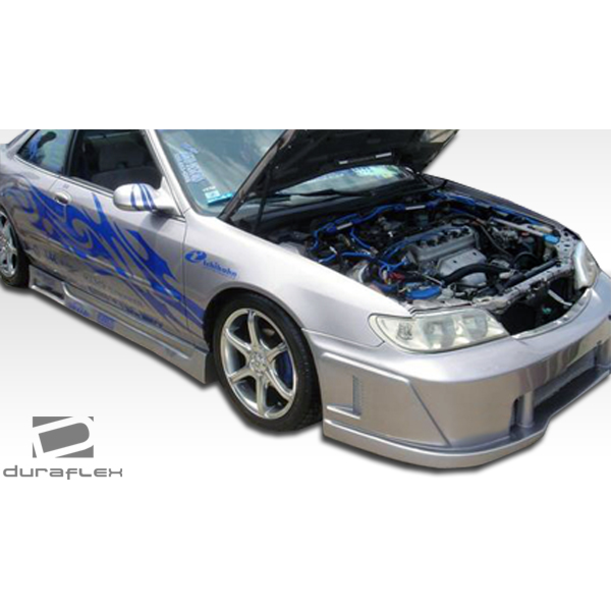 Modify your Acura CL 1994 with our Exterior/Side Skirts - Side angle view of custom Acura CL with skirts