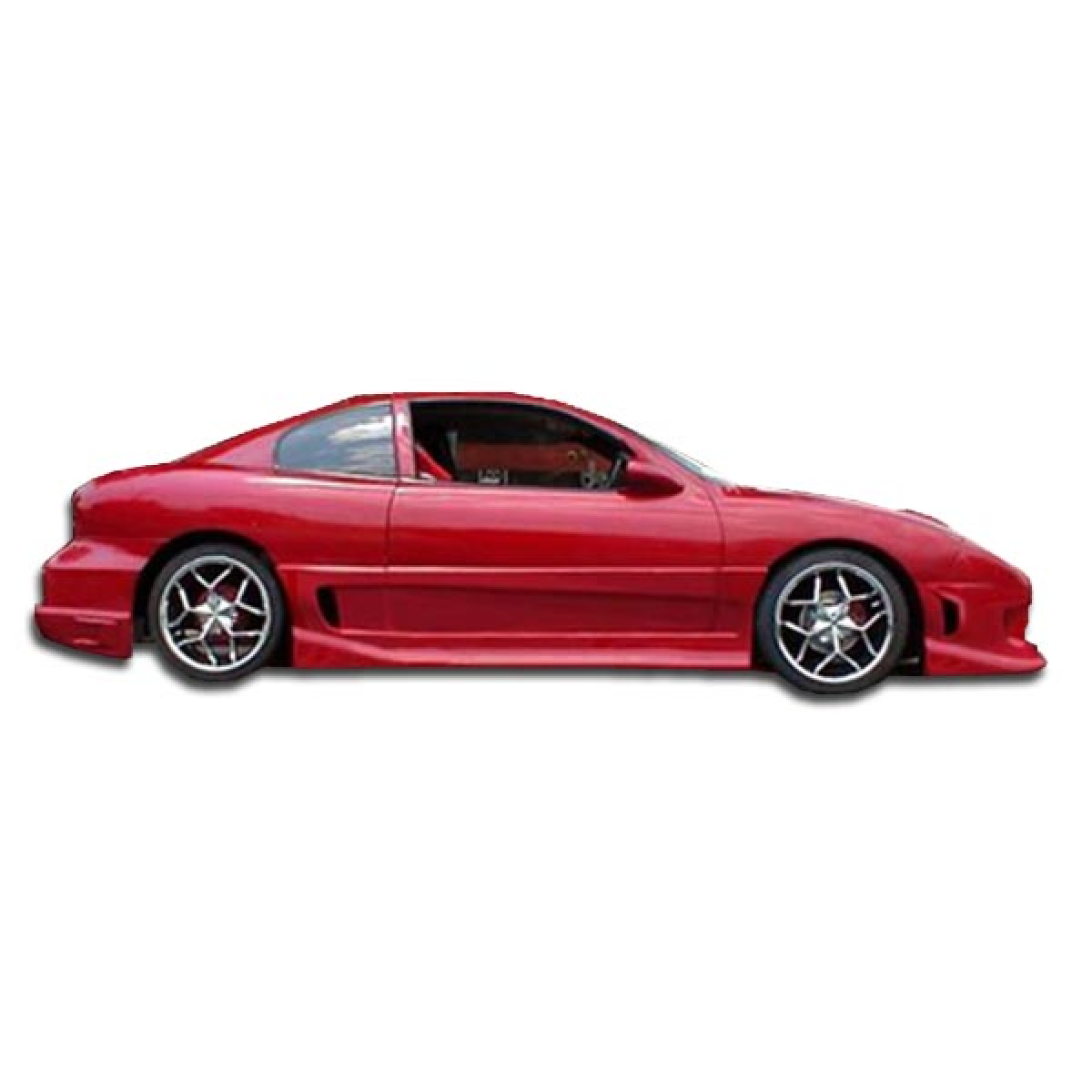 Modify your Chevrolet Cavalier 1995 with our Exterior/Side Skirts - Side profile view of the car part