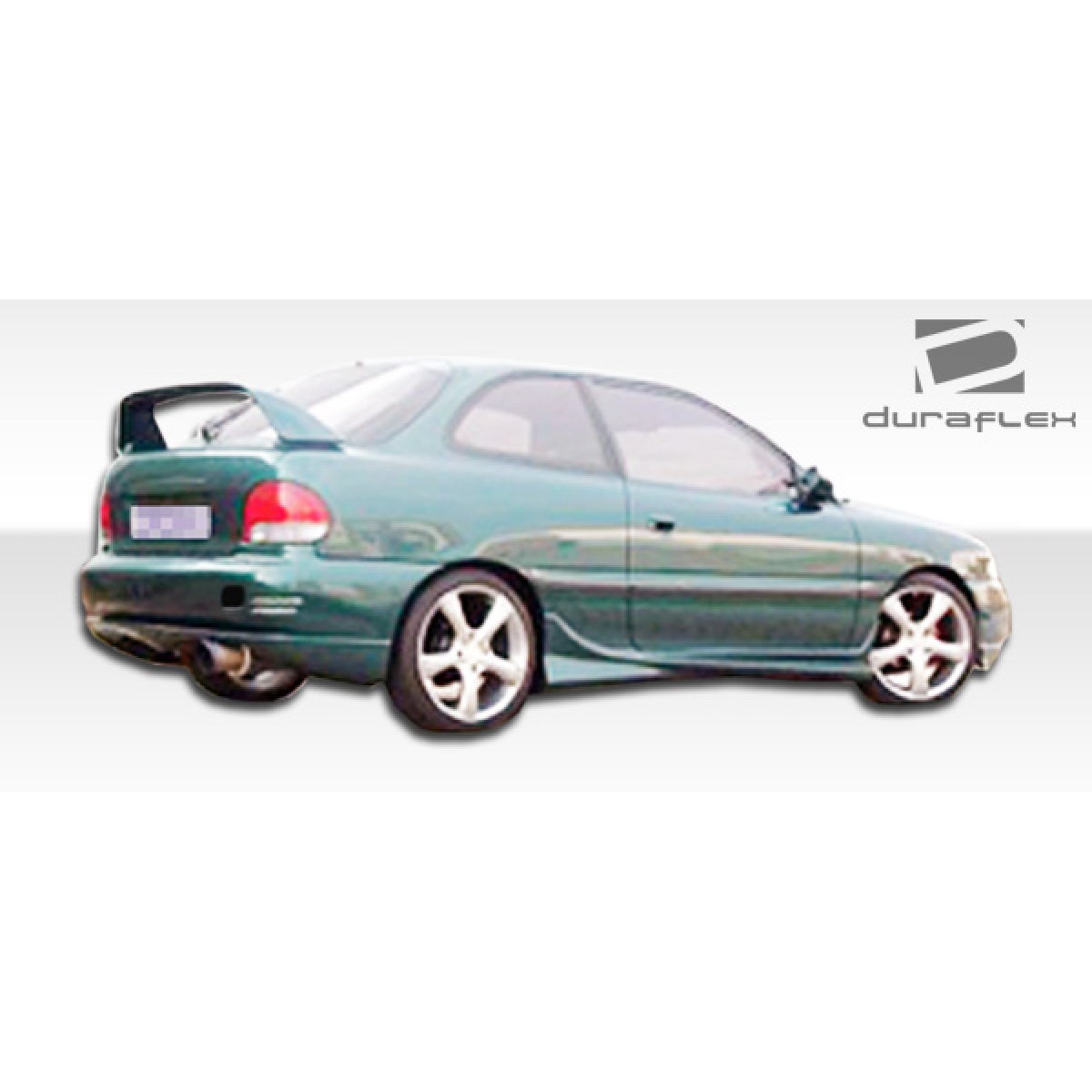 Modify your Hyundai Accent 1995 with our Exterior/Rear Bumpers or Lips - Side view showing rear bumper and design features