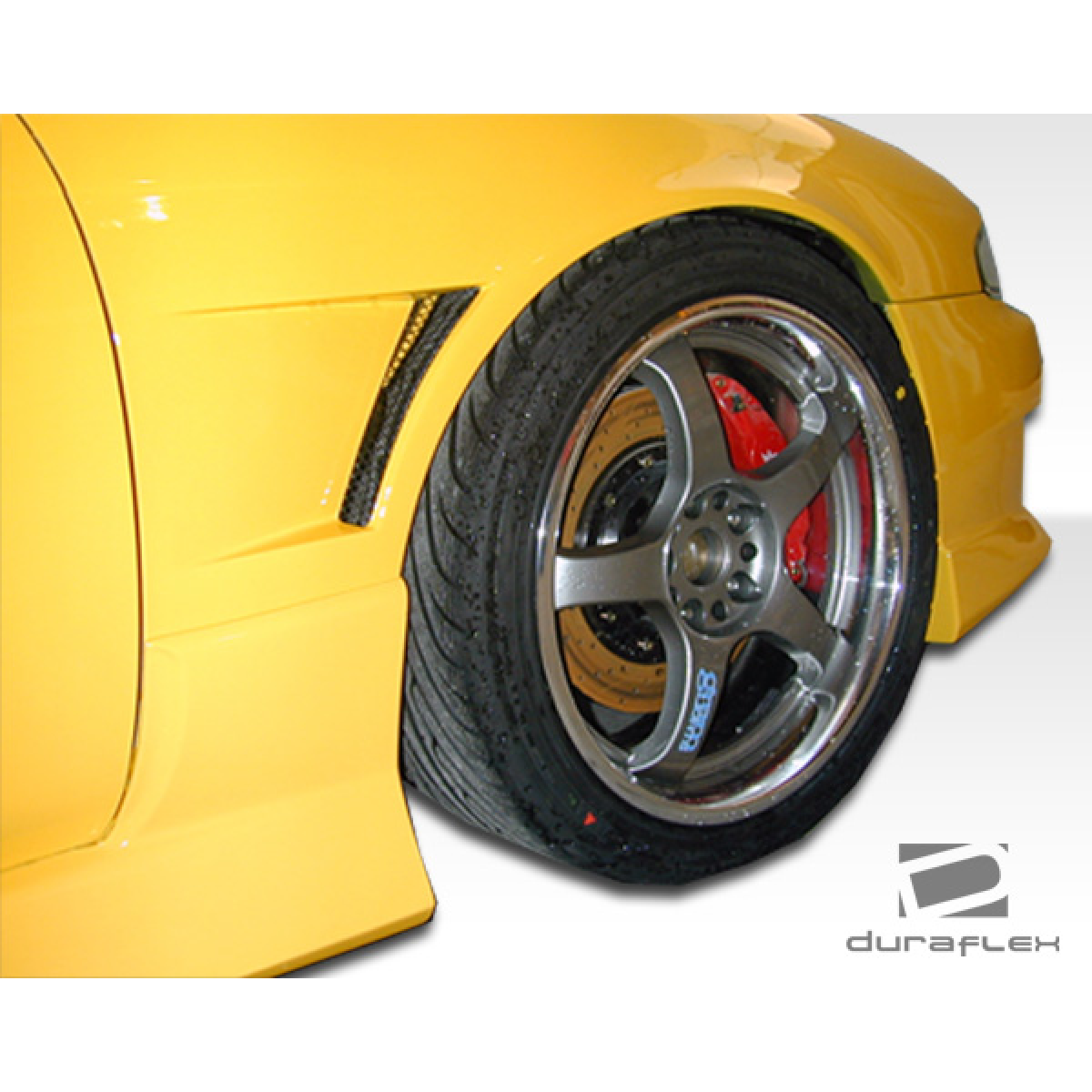 Modify your Nissan 240SX 1995 with our Exterior/Fenders - Close up view of the front fender from the side