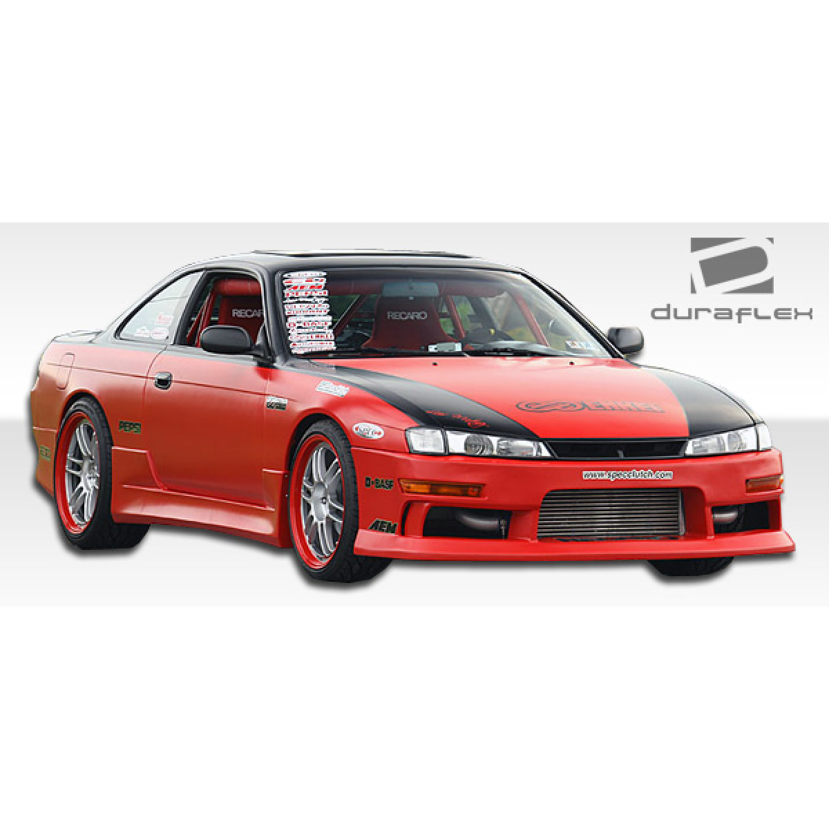 Modify your Nissan 240SX 1995 with our Exterior/Complete Body Kits - Front angle view of modified Nissan 240SX