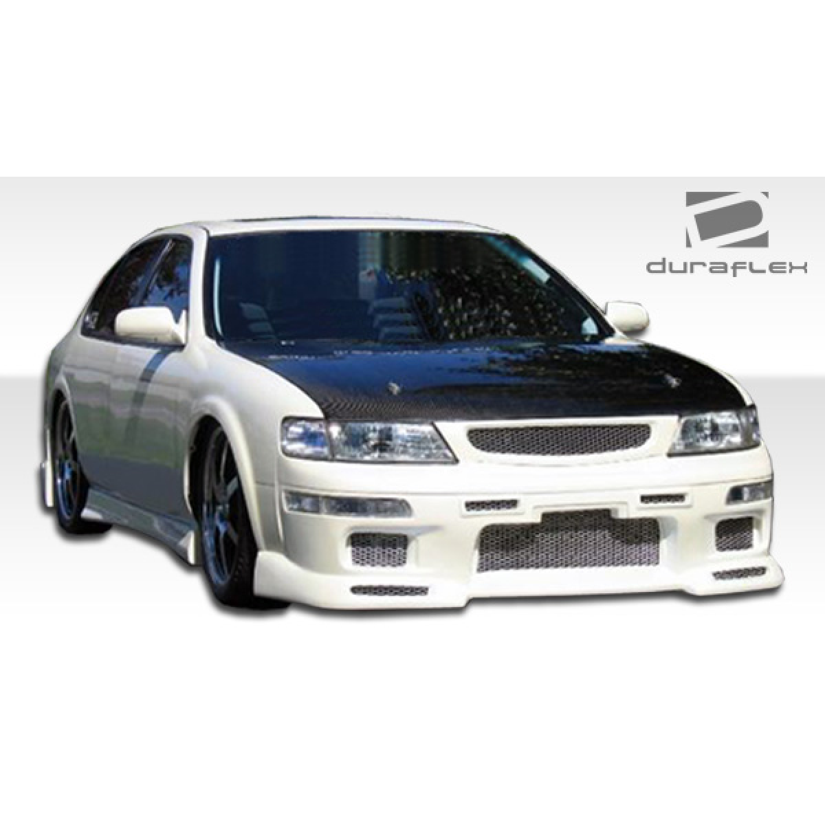 Modify your Nissan Maxima 1995 with our Exterior/Front Bumpers or Lips - Frontal angle view of vehicle part