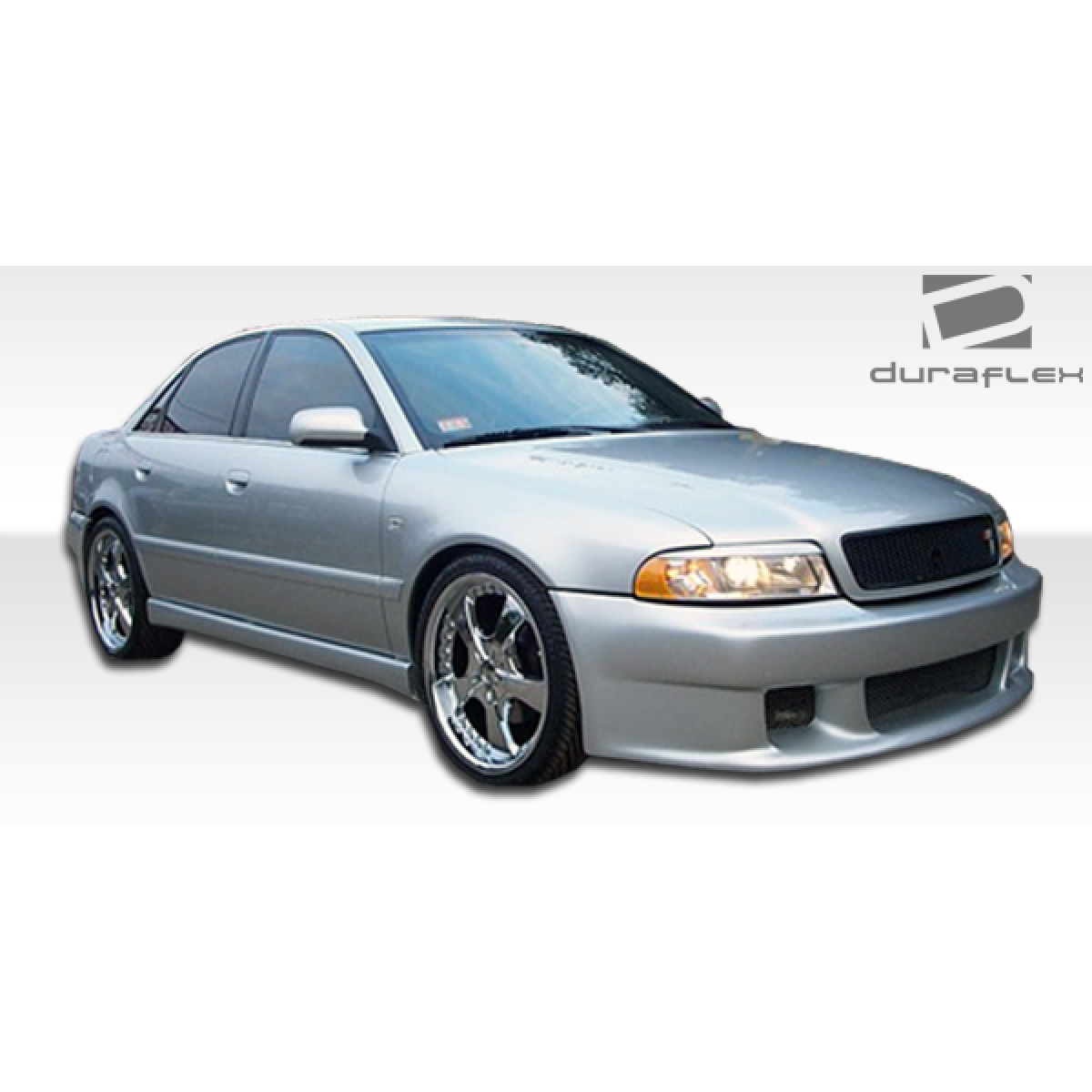 Modify your Audi A4 1996 with our Exterior/Front Bumpers - Front three quarter view of vehicle