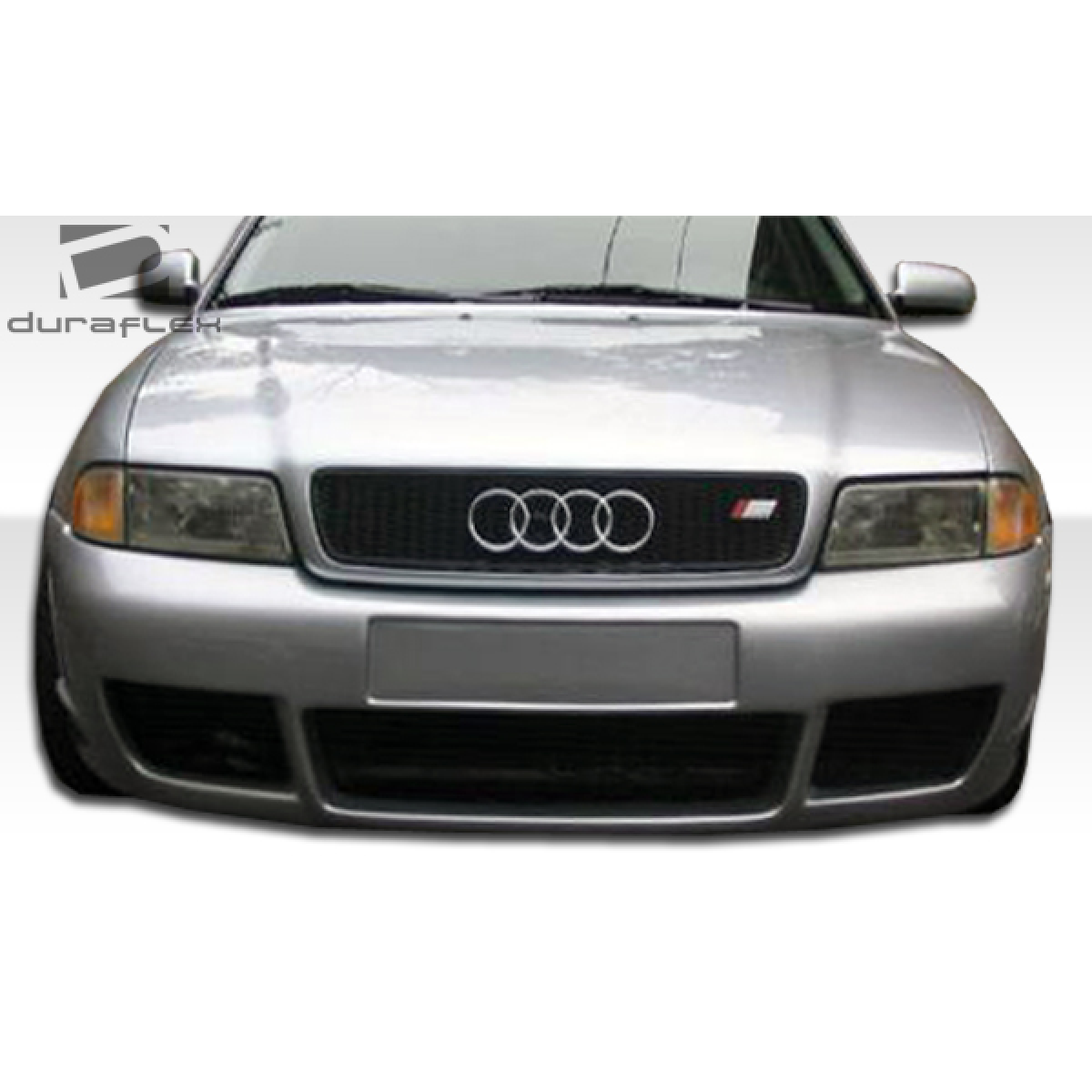 Modify your Audi A4 1996 with our Exterior/Front Bumpers or Lips - Front view of Audi A4 at a straight angle