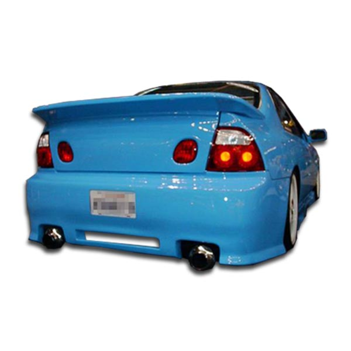 Modify your Honda Accord 1996 with our Exterior/Complete Body Kits - Rear angle view of a blue custom bumper