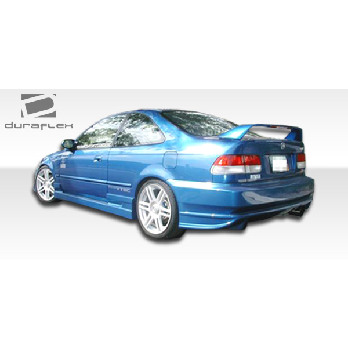 Modify your Honda Civic 1996 with our Exterior/Side Skirts - The image shows a side angle view of the car