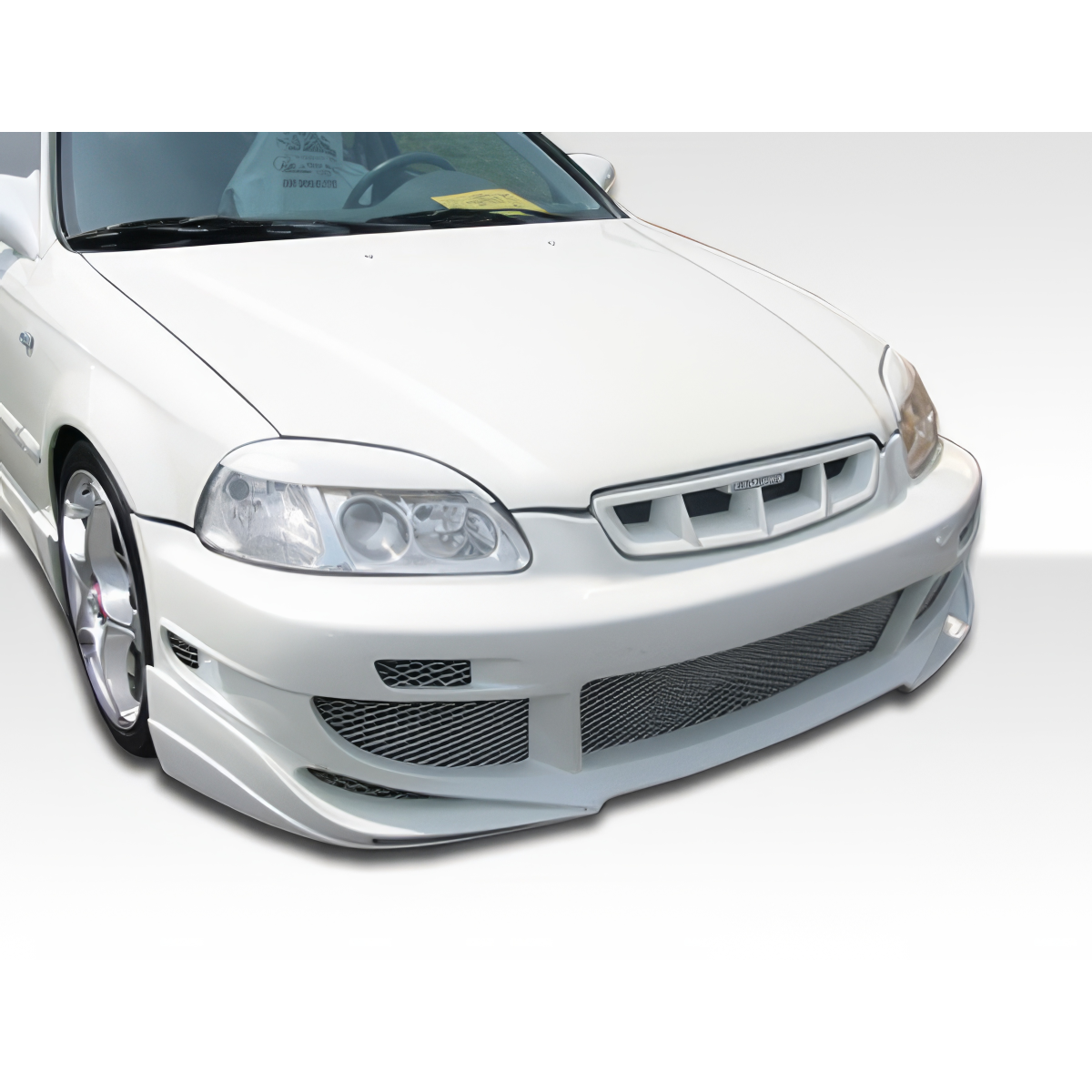 Modify your Honda Civic 1996 with our Exterior/Complete Body Kits - Front view at a slight angle from above