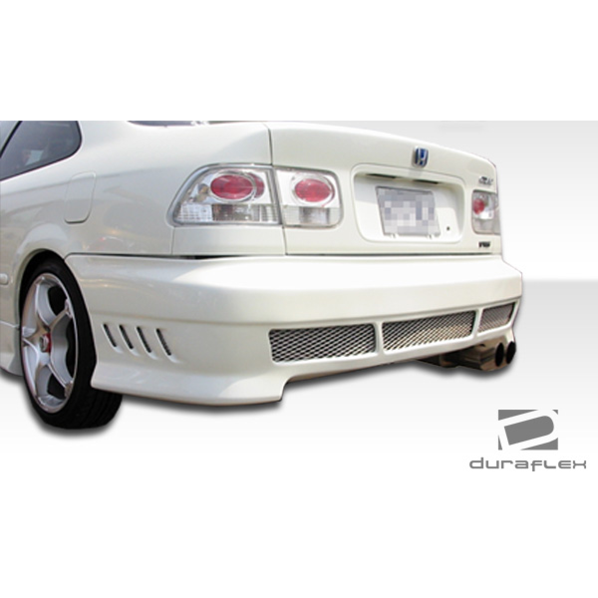 Modify your Honda Civic 1996 with our Exterior/Complete Body Kits - Image angle is from a low rear perspective