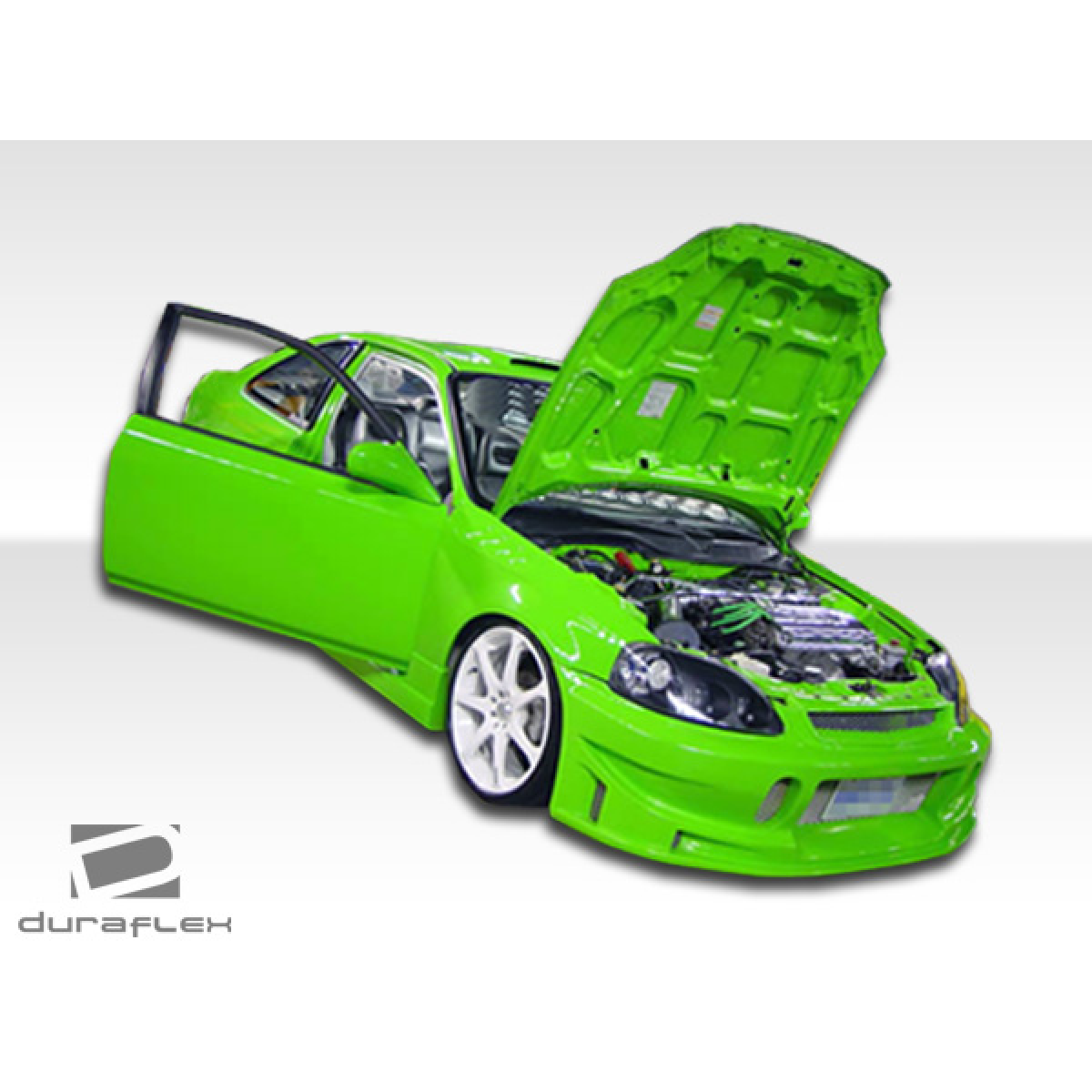 Modify your Honda Civic 1996 with our Exterior/Complete Body Kits - Vehicle shown at a slight frontal angle