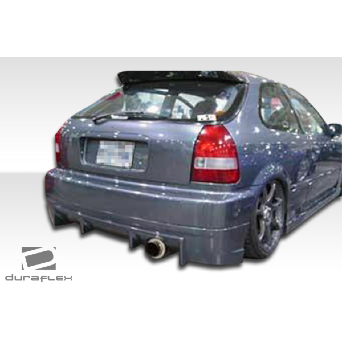 Modify your Honda Civic 1996 with our Exterior/Complete Body Kits - Rear angle view of the modified Honda Civic