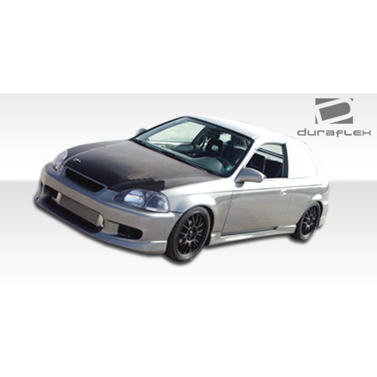 Modify your Honda Civic 1996 with our Exterior/Front Bumpers or Lips - Front angle view of the vehicle part