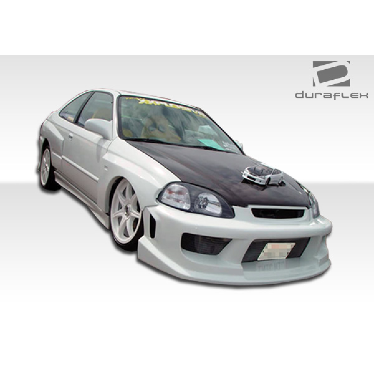 Modify your Honda Civic 1996 with our Exterior/Side Skirts - Vehicle viewed from front left angle