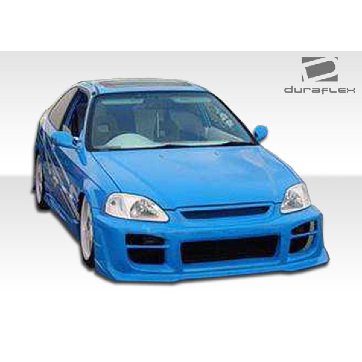 Modify your Honda Civic 1996 with our Exterior/Complete Body Kits - Front view of a blue Honda Civic