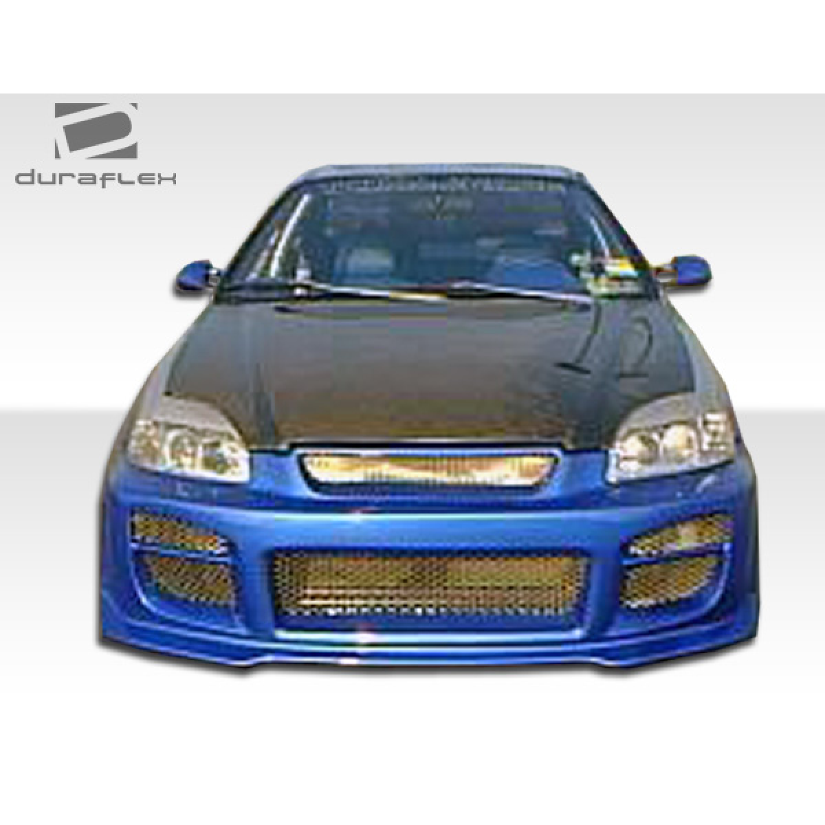 Modify your Honda Civic 1996 with our Exterior/Complete Body Kits - Front view of a car with a custom bumper