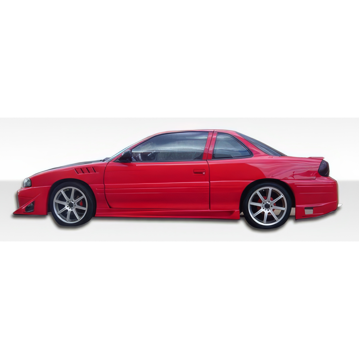 Modify your Pontiac Grand Am 1992 with our Exterior/Side Skirts - Side angle of the vehicle depicting side skirts