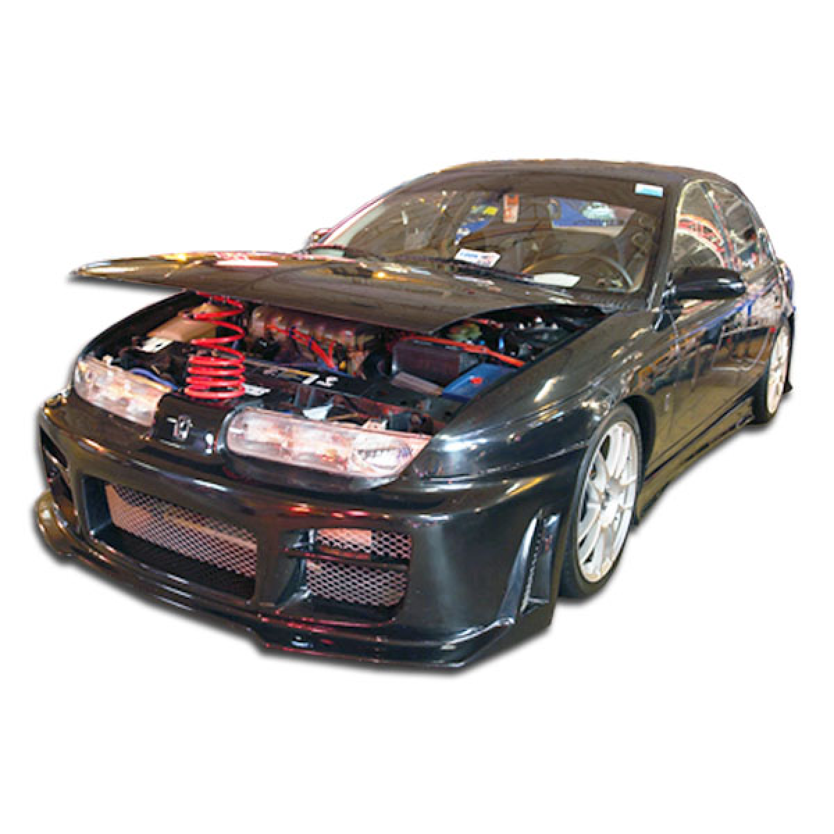 Modify your Saturn SL 1996 with our Exterior/Front Bumpers or Lips - Front view of the vehicle with hood open