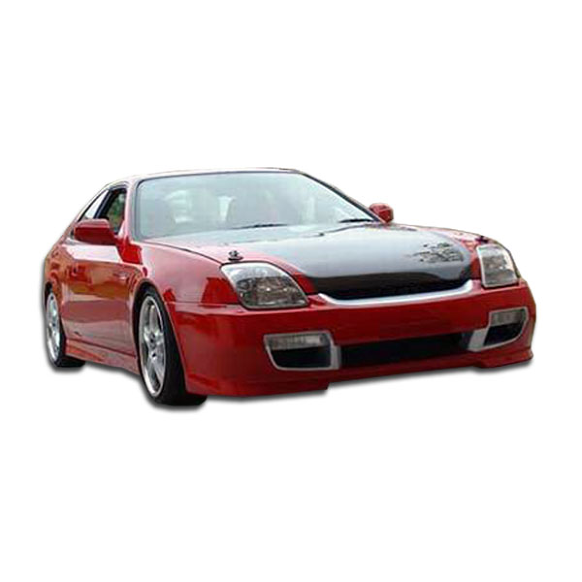 Modify your Honda Prelude 1997 with our Exterior/Front Bumpers or Lips - Front angle view of a red Honda Prelude