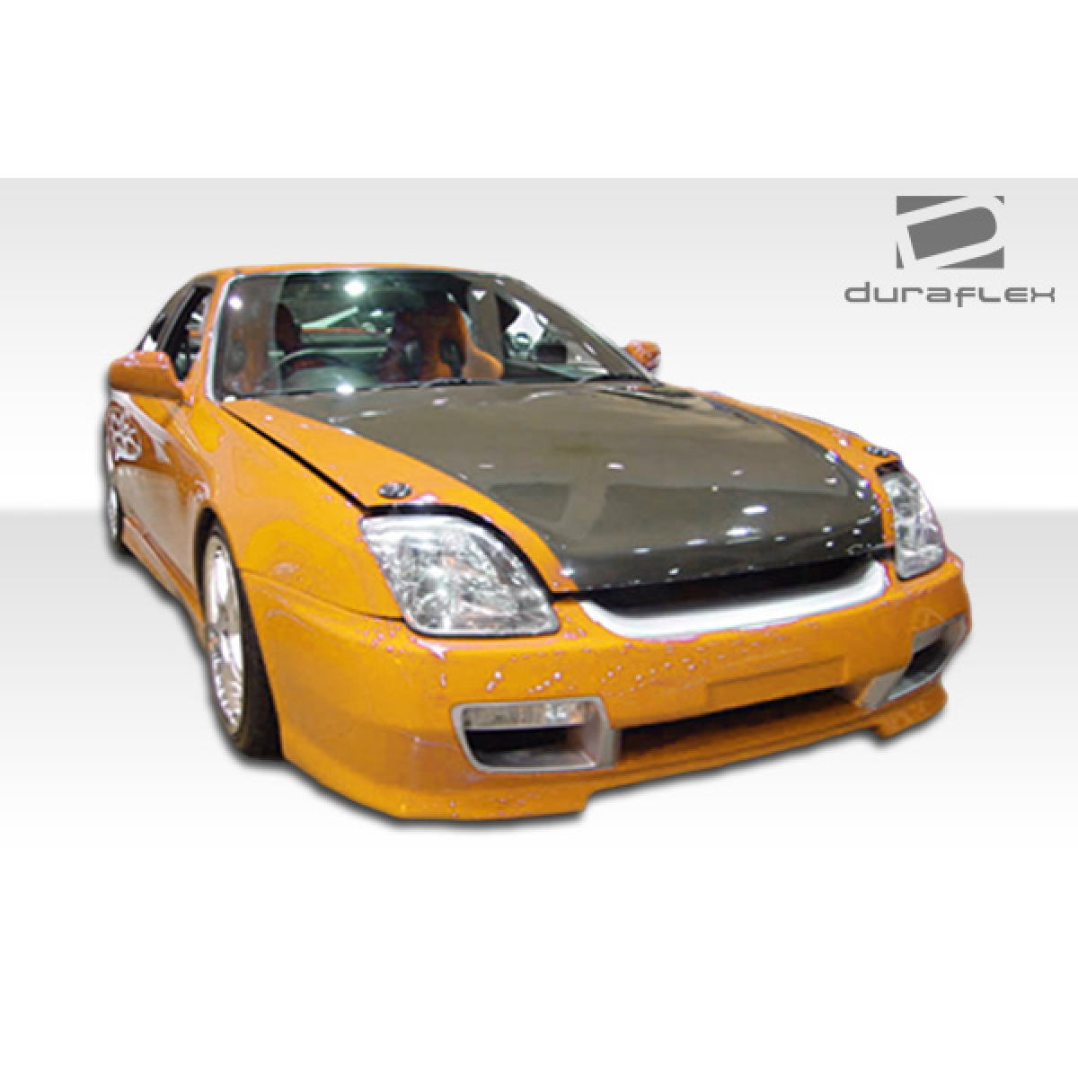 Modify your Honda Prelude 1997 with our Exterior/Front Bumpers or Lips - Front angle view of the vehicle and bumper part