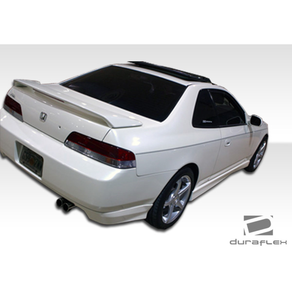 Modify your Honda Prelude 1997 with our Exterior/Side Skirts - Rear three quarter angle view of the vehicle