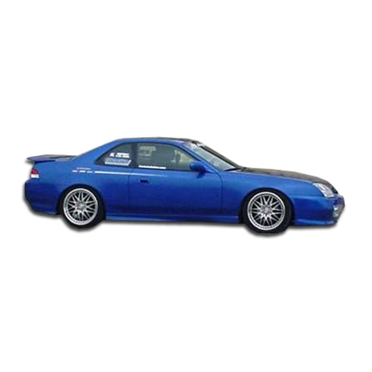 Modify your Honda Prelude 1997 with our Exterior/Side Skirts - Side view of the vehicle at a slight angle